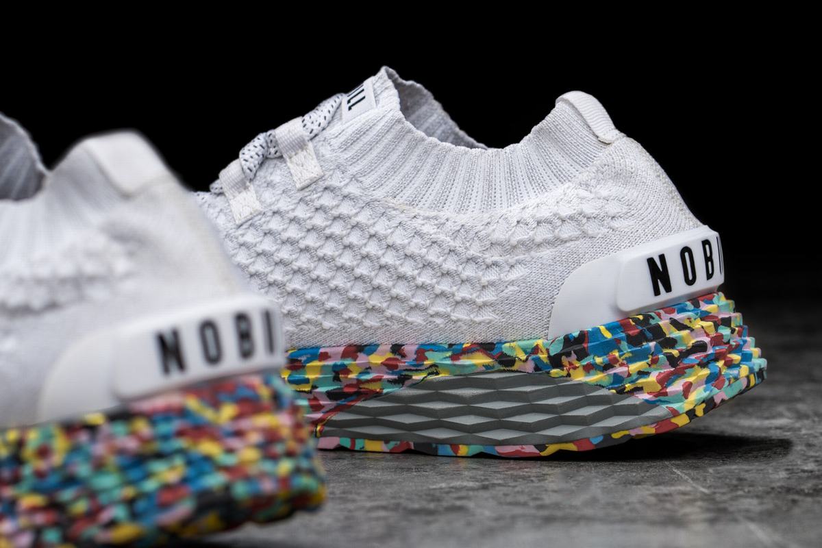 Chaussures Running Nobull Knit Runner Homme Blanche | KT3197246
