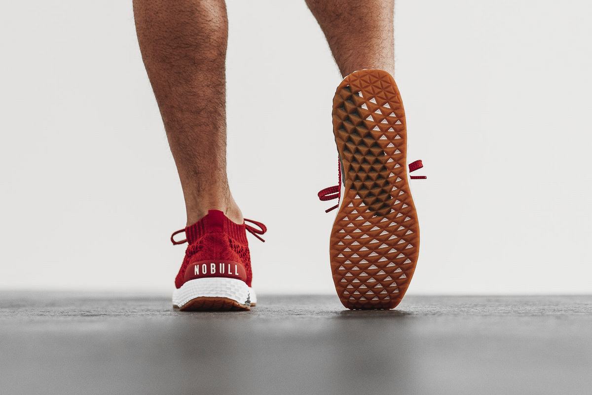 Chaussures Running Nobull Knit Runner Homme Rouge | LN7125639