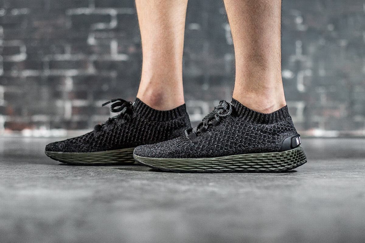 Chaussures Running Nobull Knit Runner Homme Noir Vert Foncé | OV7895304