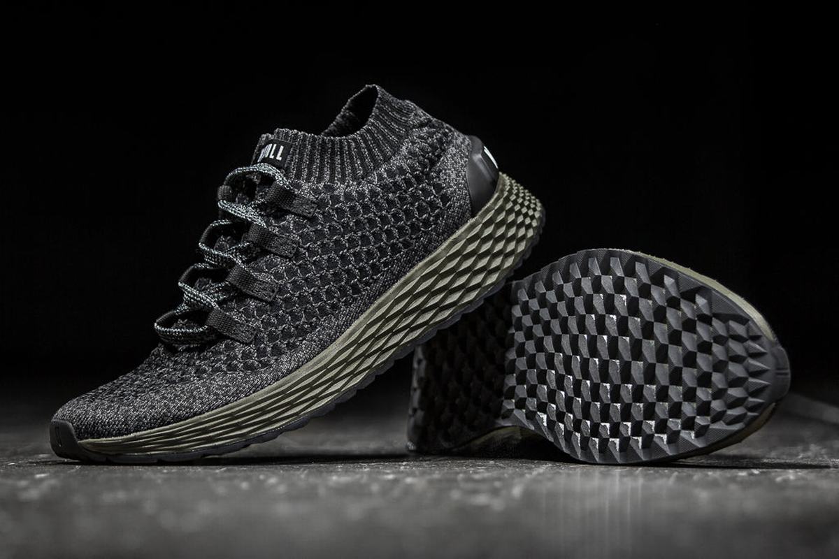 Chaussures Running Nobull Knit Runner Homme Noir Vert Foncé | OV7895304