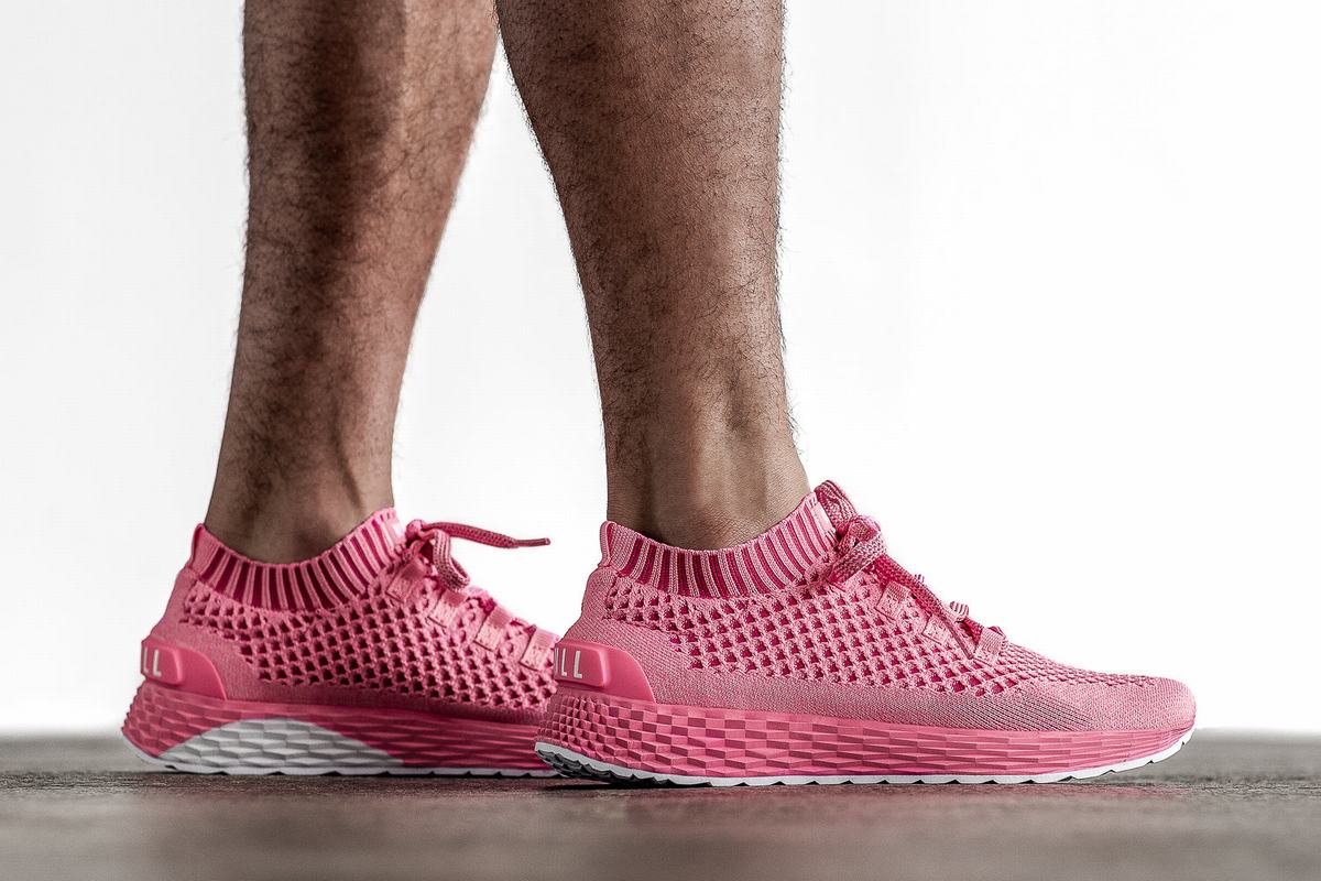 Chaussures Running Nobull Knit Runner Homme Rose Clair | PB8175269