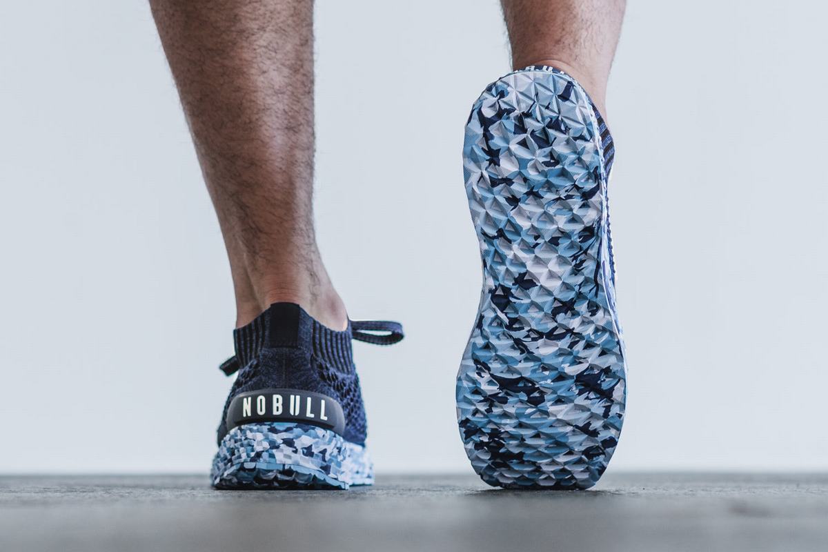 Chaussures Running Nobull Knit Runner Homme Bleu Marine | QR8734195