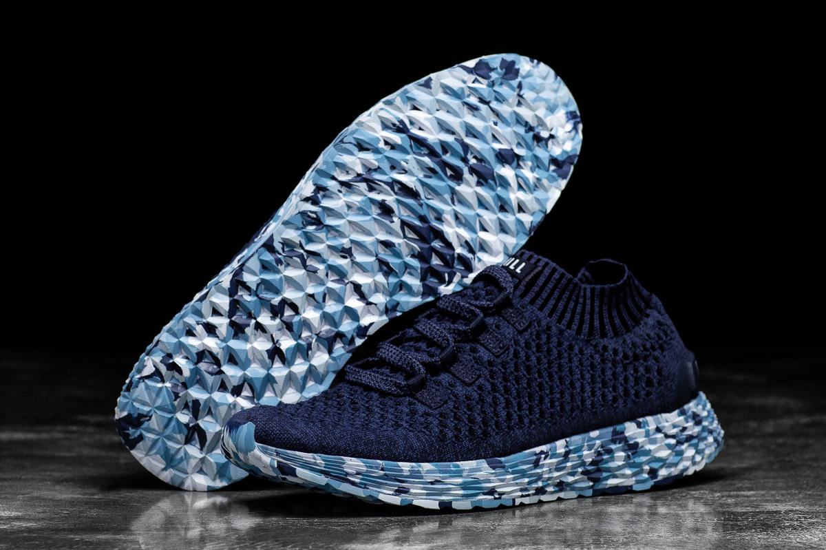 Chaussures Running Nobull Knit Runner Homme Bleu Marine | QR8734195