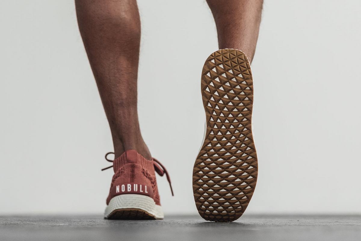 Chaussures Running Nobull Knit Runner Homme Rouge | QV5749802