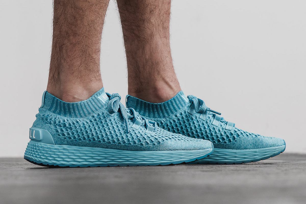 Chaussures Running Nobull Knit Runner Homme Bleu Clair | QZ1905768