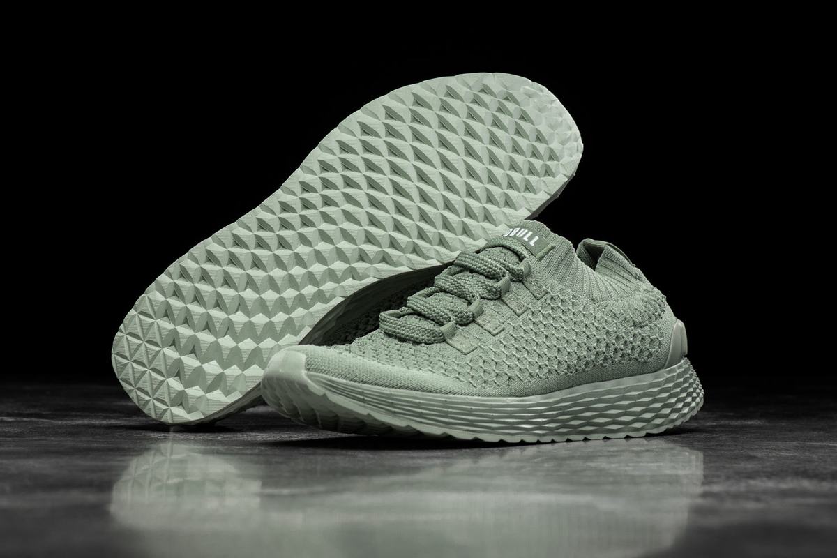 Chaussures Running Nobull Knit Runner Homme Vert | RN1435960
