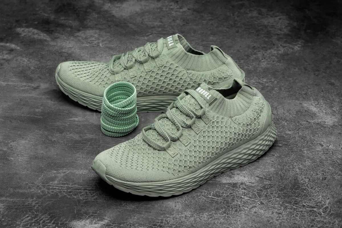 Chaussures Running Nobull Knit Runner Homme Vert | RN1435960