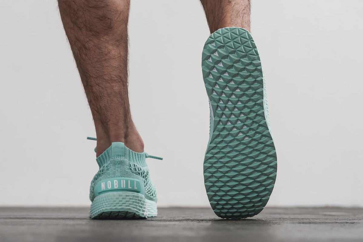 Chaussures Running Nobull Knit Runner Homme Turquoise Clair | SI9706125