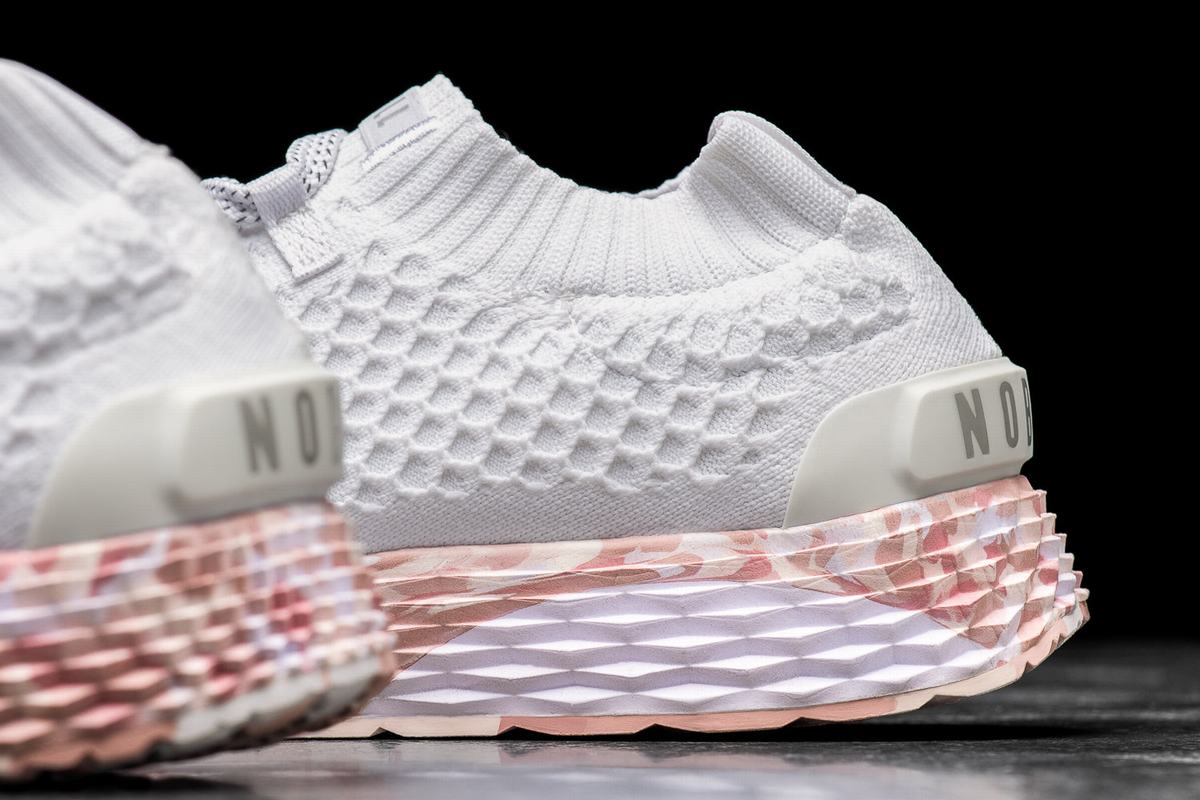Chaussures Running Nobull Knit Runner Homme Blanche Rose | SL6490813