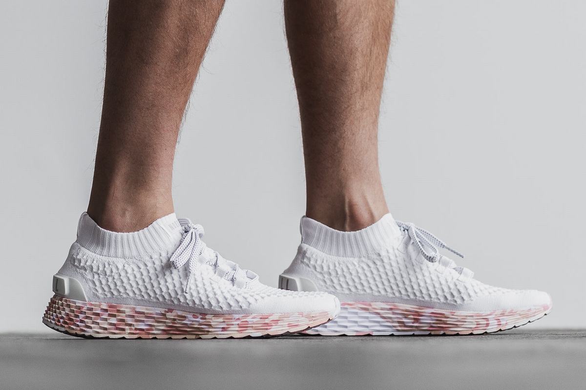 Chaussures Running Nobull Knit Runner Homme Blanche Rose | SL6490813