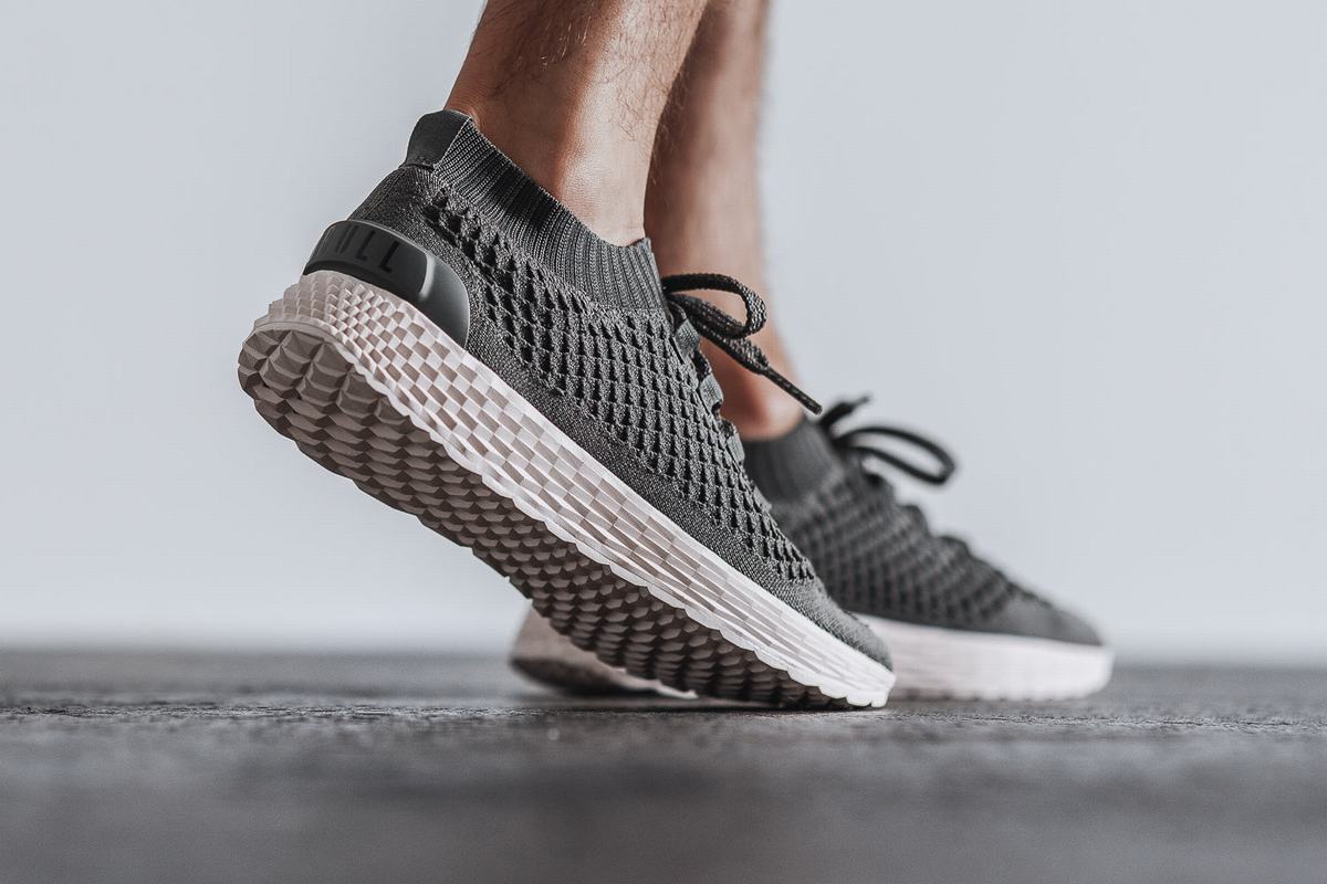 Chaussures Running Nobull Knit Runner Homme Grise Foncé Blanche | XI6940125