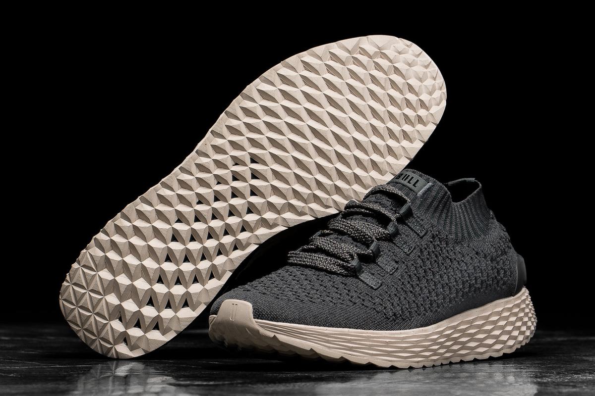 Chaussures Running Nobull Knit Runner Homme Grise Foncé Blanche | XI6940125
