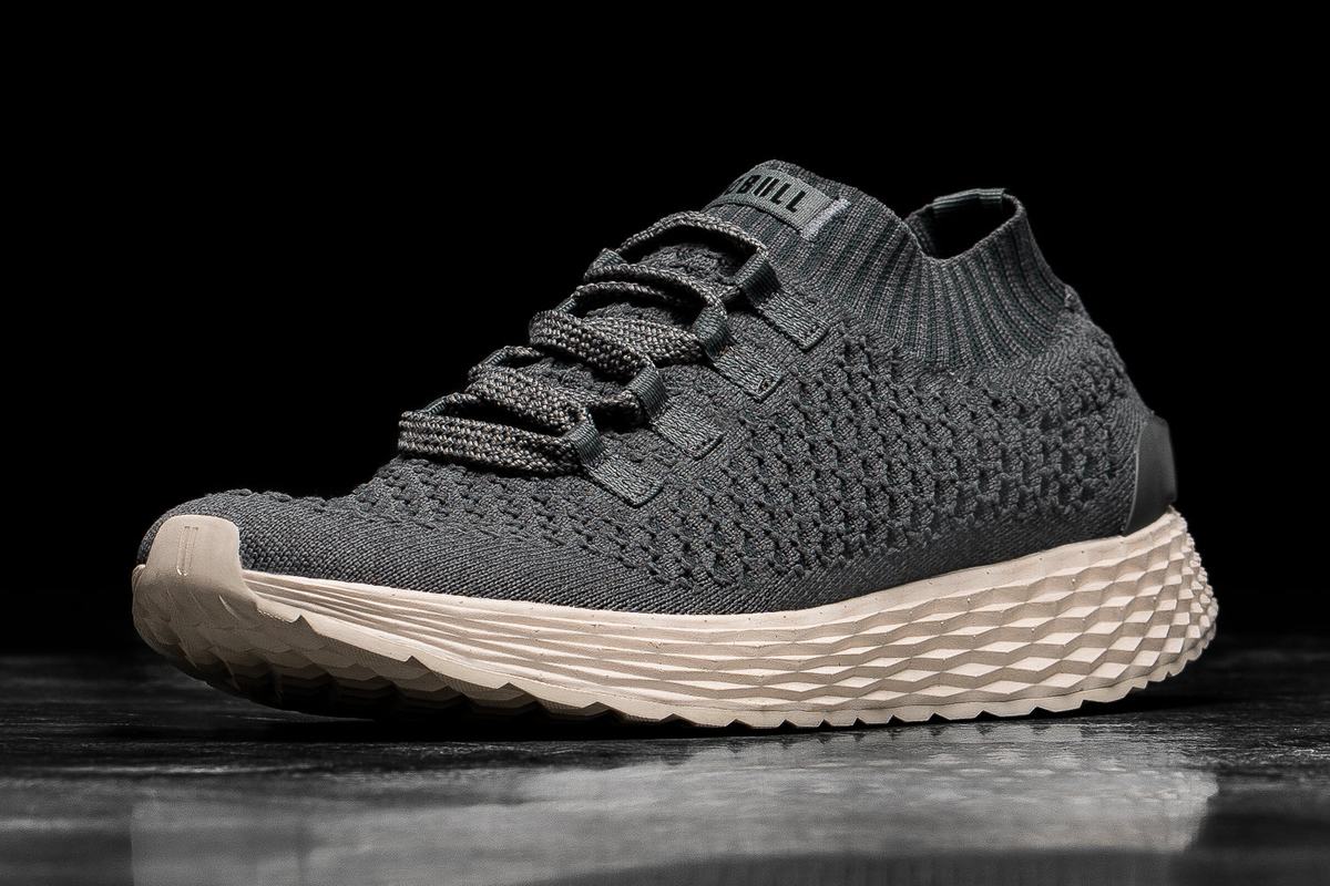 Chaussures Running Nobull Knit Runner Homme Grise Foncé Blanche | XI6940125