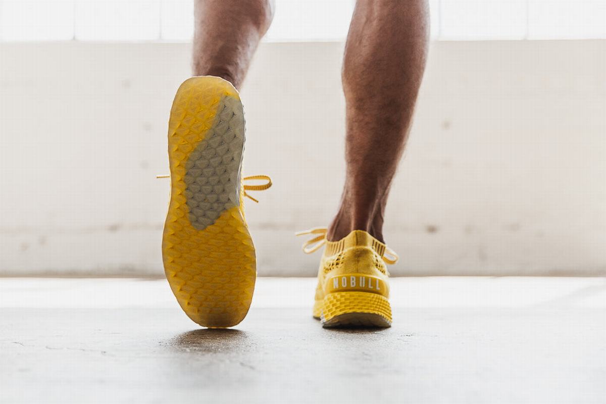 Chaussures Running Nobull Knit Runner Homme Citron | YB0483251