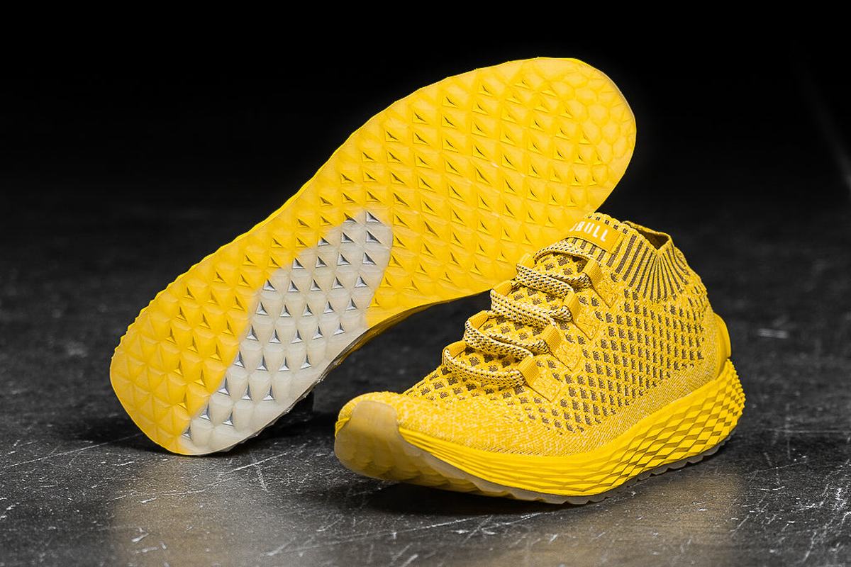 Chaussures Running Nobull Knit Runner Homme Citron | YB0483251