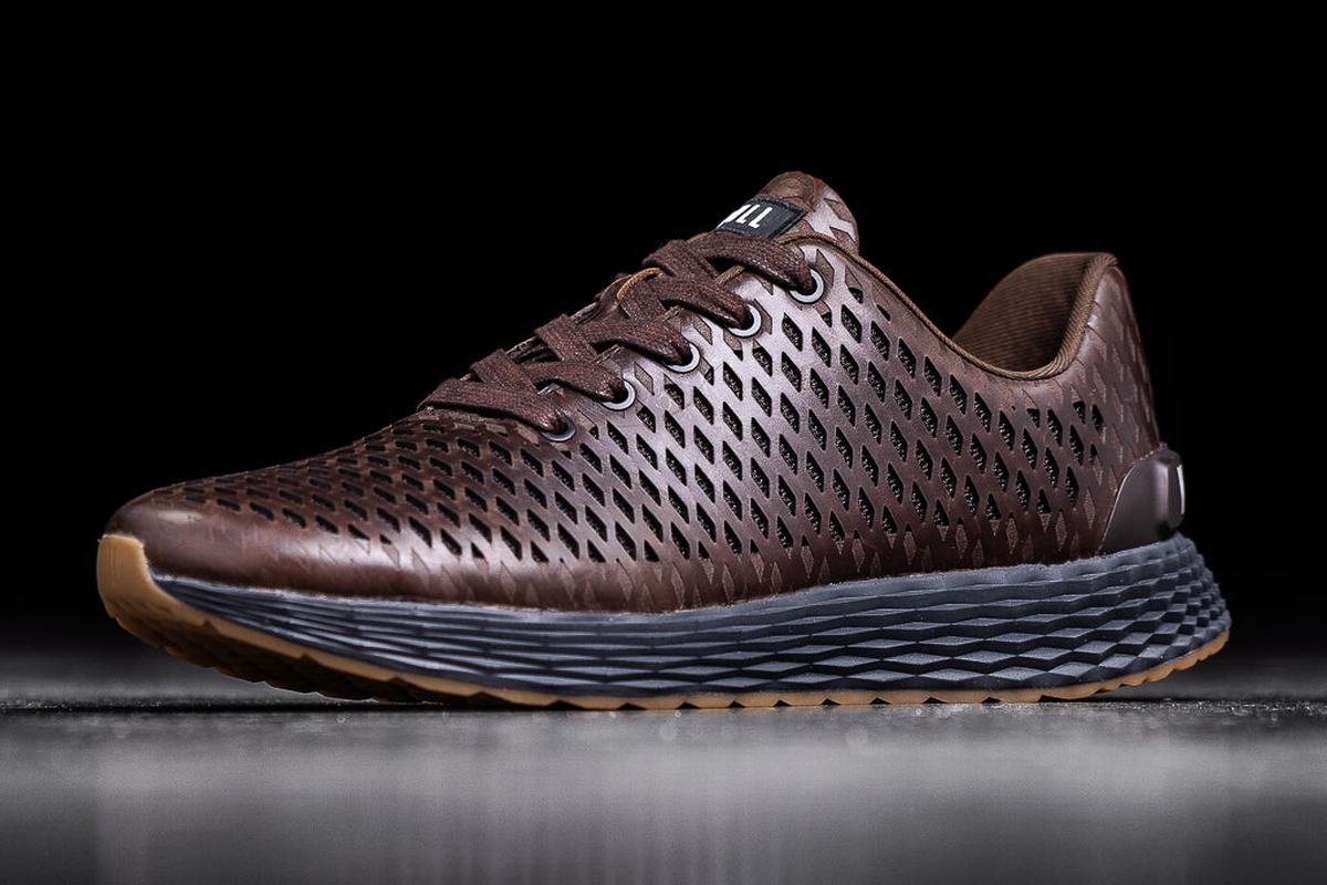 Chaussures Running Nobull Leather Runner Femme Cafe | TF1352479