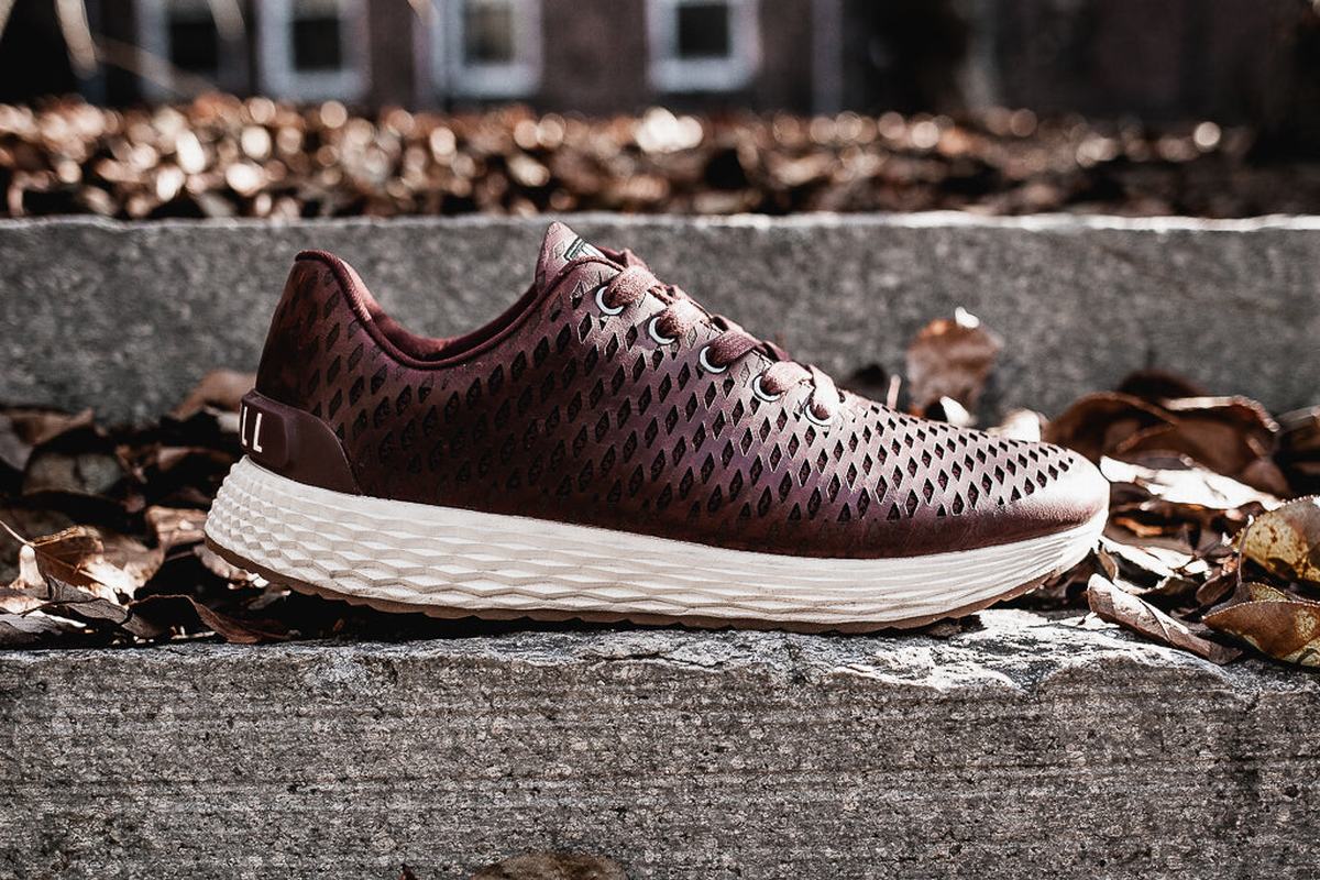 Chaussures Running Nobull Leather Runner Homme Bordeaux | ZW4307129