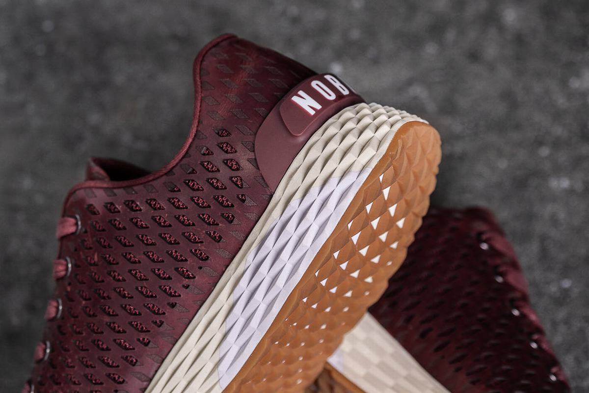 Chaussures Running Nobull Leather Runner Homme Bordeaux | ZW4307129