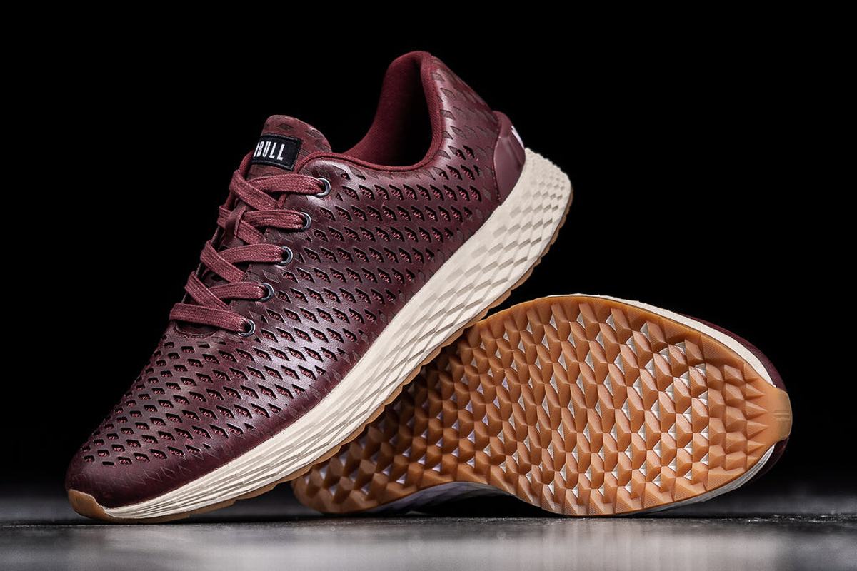 Chaussures Running Nobull Leather Runner Homme Bordeaux | ZW4307129