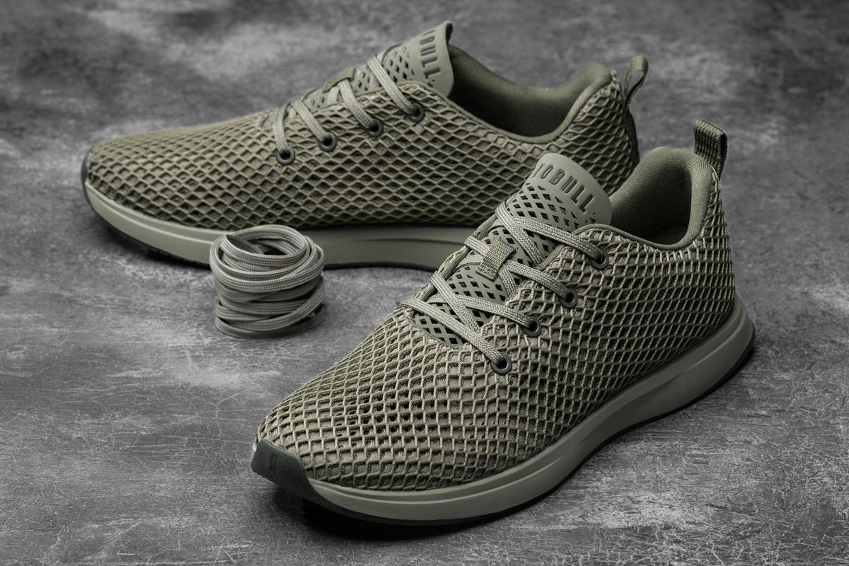 Chaussures Running Nobull Mesh Runner Femme Vert Olive Foncé | GI2608375
