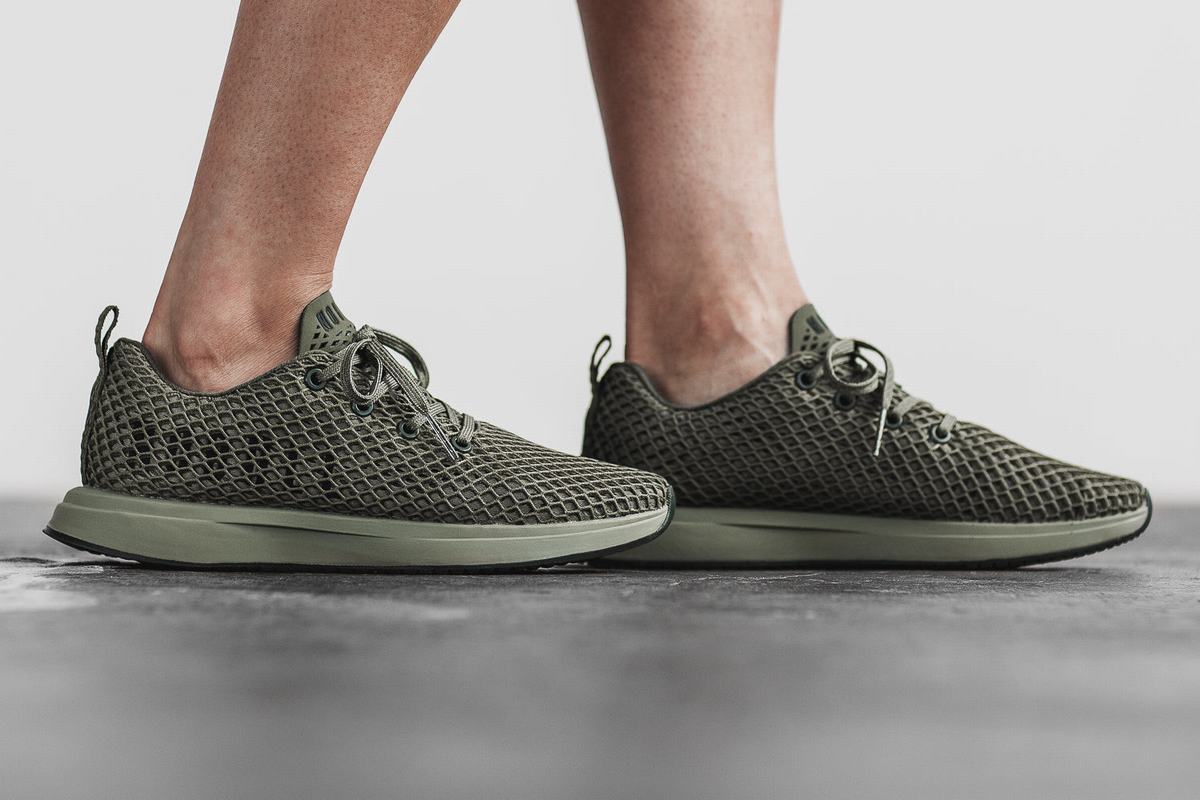 Chaussures Running Nobull Mesh Runner Femme Vert Olive Foncé | GI2608375