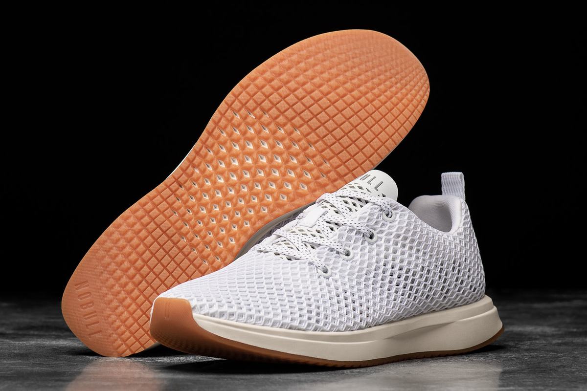 Chaussures Running Nobull Mesh Runner Homme Blanche | DL3785601