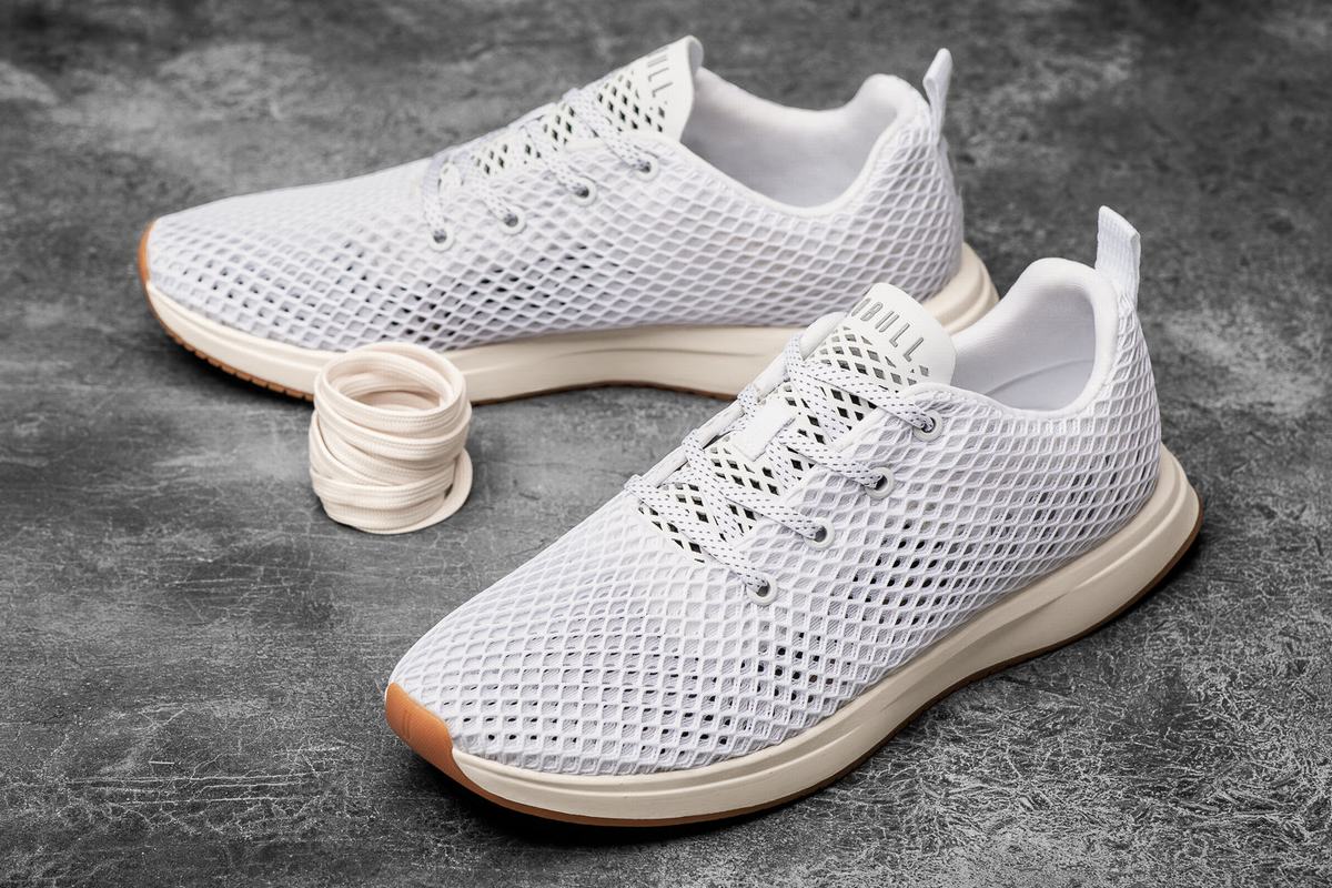 Chaussures Running Nobull Mesh Runner Homme Blanche | DL3785601
