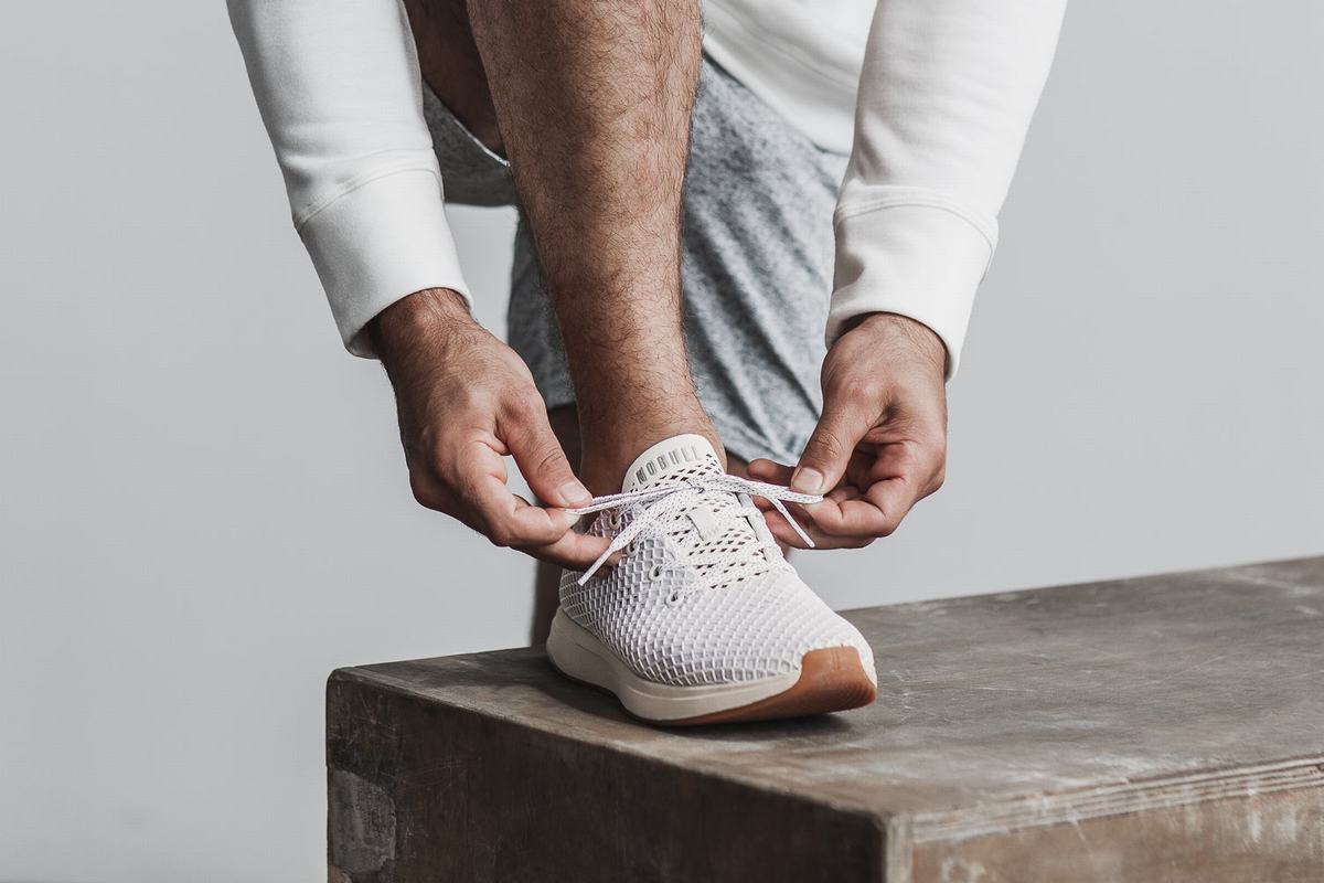 Chaussures Running Nobull Mesh Runner Homme Blanche | DL3785601
