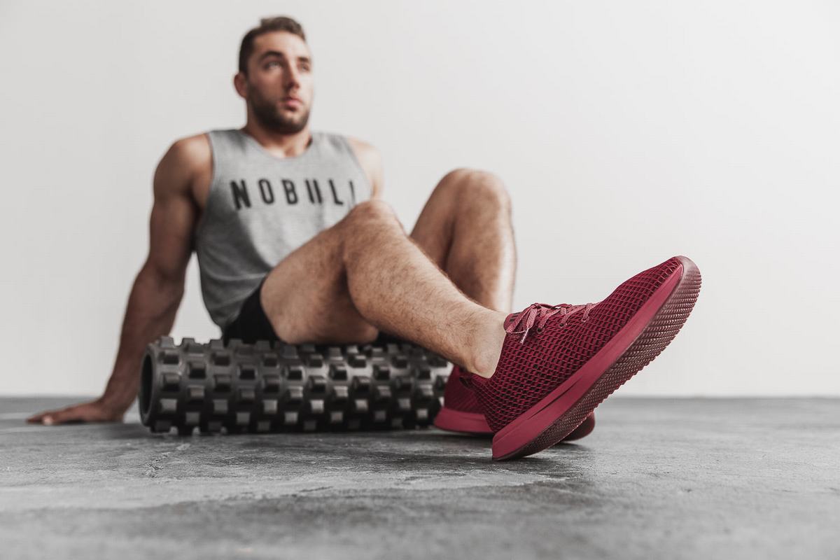 Chaussures Running Nobull Mesh Runner Homme Bordeaux | ER9547602