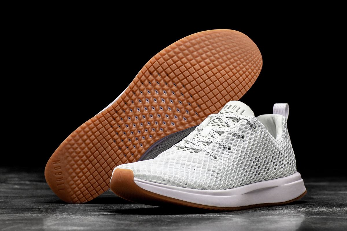 Chaussures Running Nobull Mesh Runner Homme Blanche | KP8794302