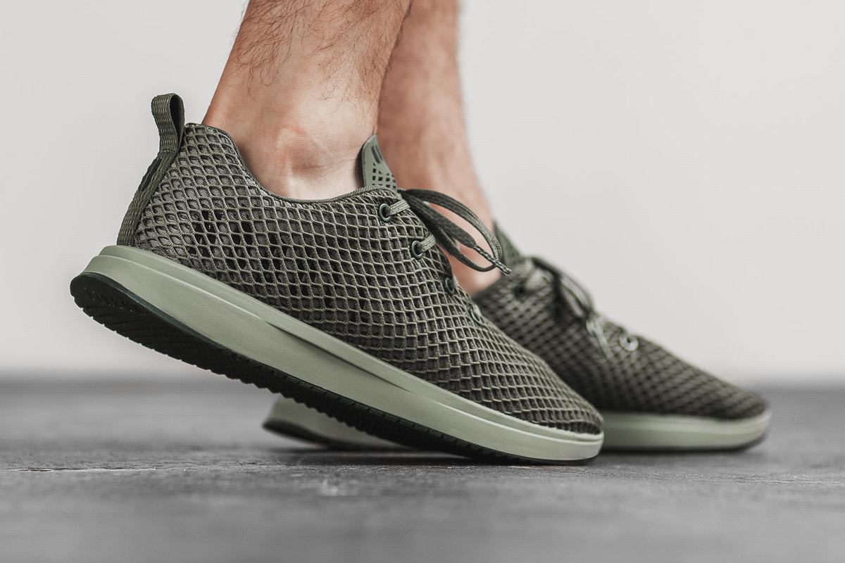 Chaussures Running Nobull Mesh Runner Homme Vert Olive Foncé | YN9407138