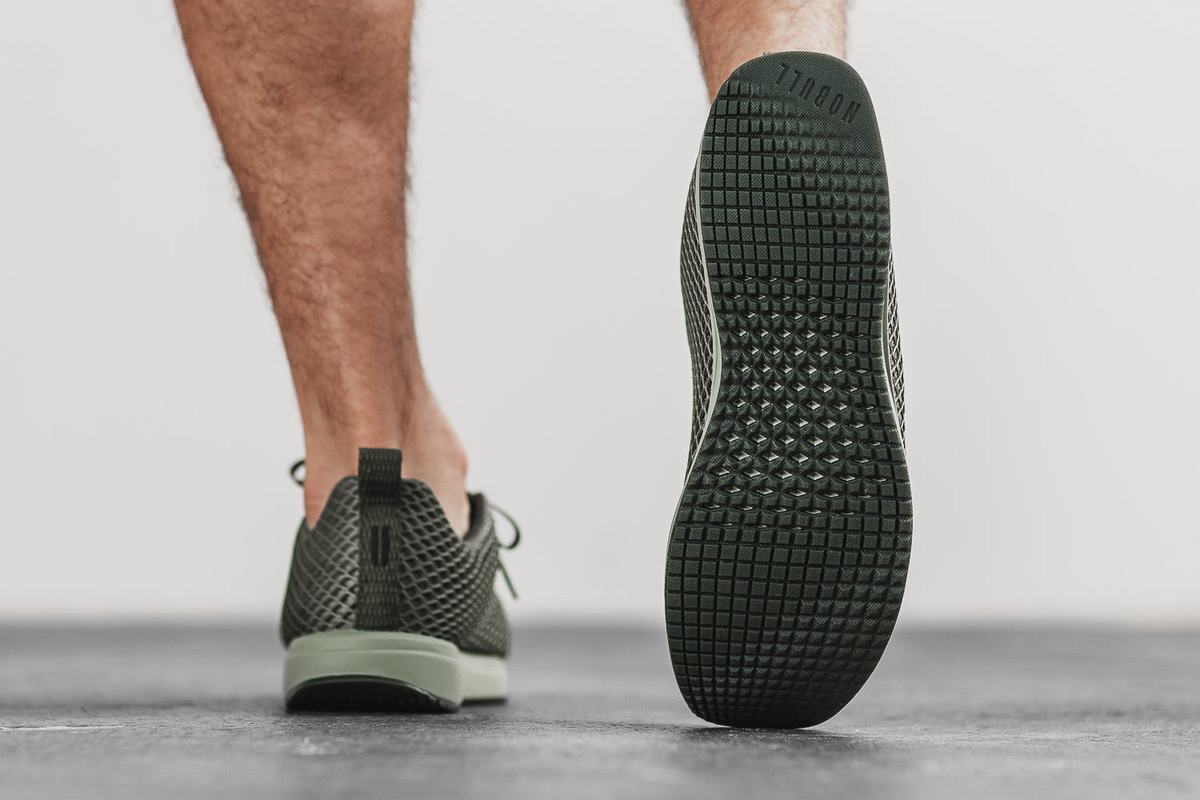 Chaussures Running Nobull Mesh Runner Homme Vert Olive Foncé | YN9407138