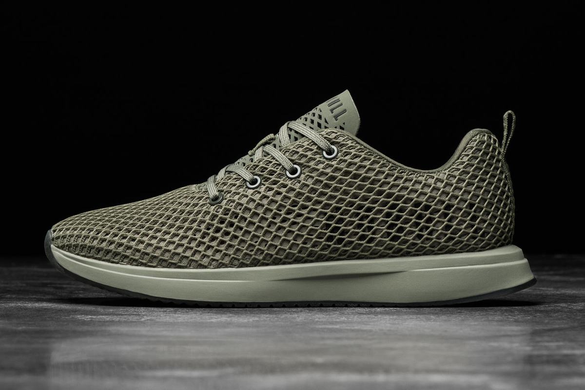 Chaussures Running Nobull Mesh Runner Homme Vert Olive Foncé | YN9407138