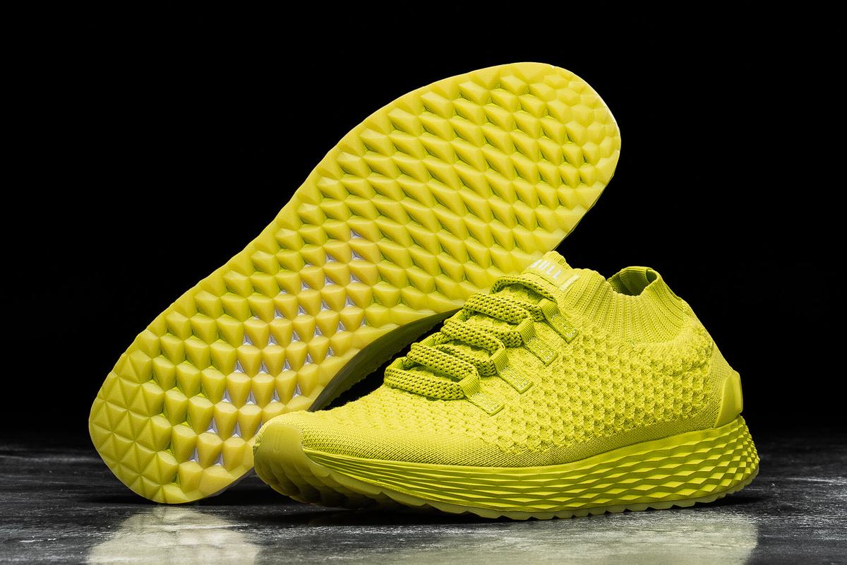 Chaussures Running Nobull Neon Knit Runner Homme Vert Clair | DU4279183