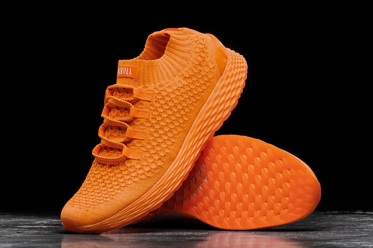 Chaussures Running Nobull Neon Knit Runner Homme Orange | ED3126509