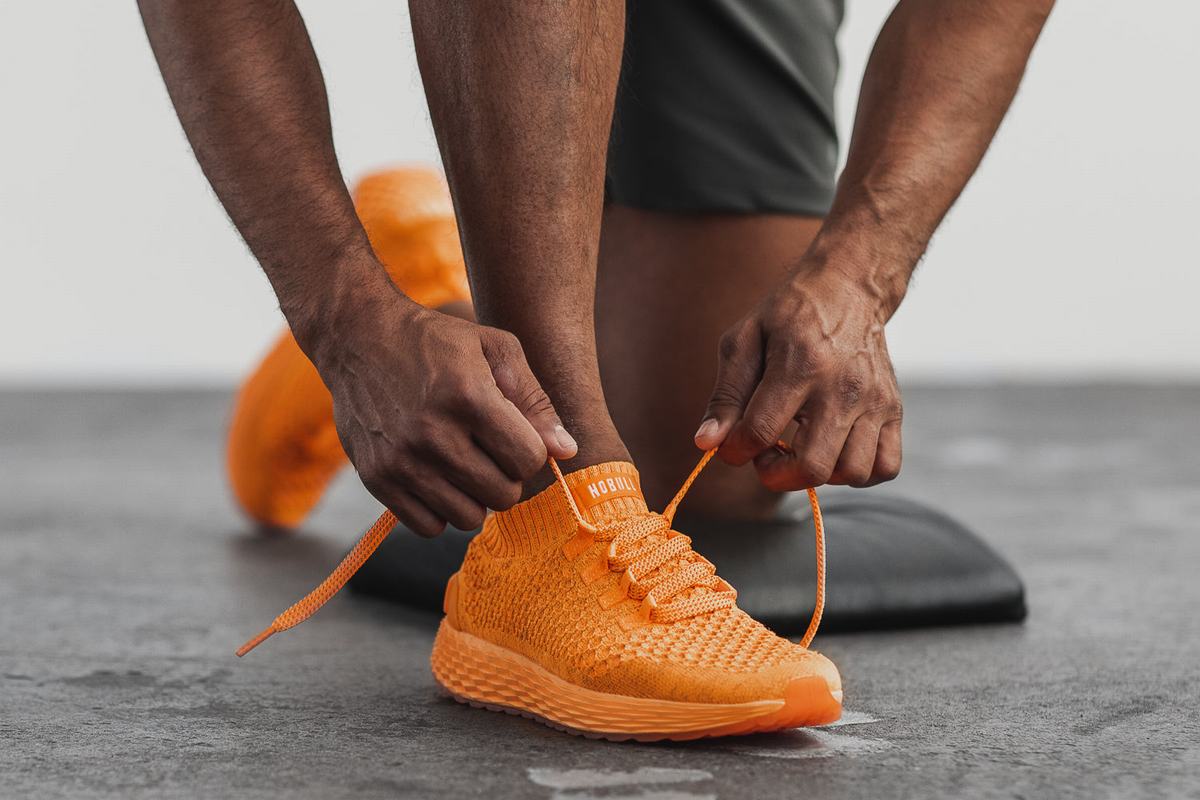 Chaussures Running Nobull Neon Knit Runner Homme Orange | ED3126509