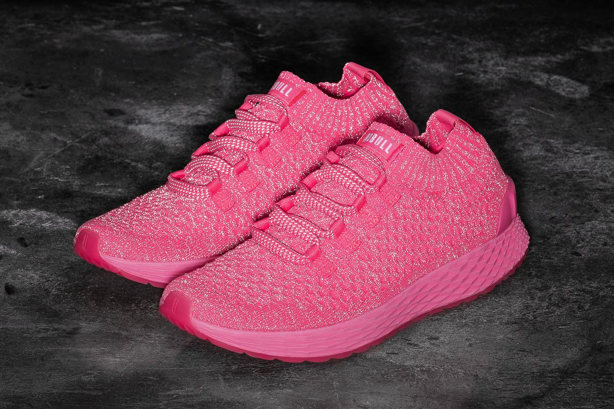 Chaussures Running Nobull Neon Knit Runner Femme Rose | EG1028743