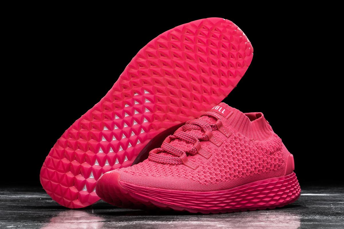 Chaussures Running Nobull Neon Knit Runner Femme Rose | IJ8619074