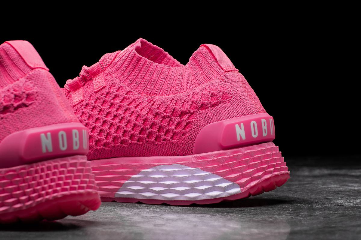 Chaussures Running Nobull Neon Knit Runner Homme Rose | JO3425698