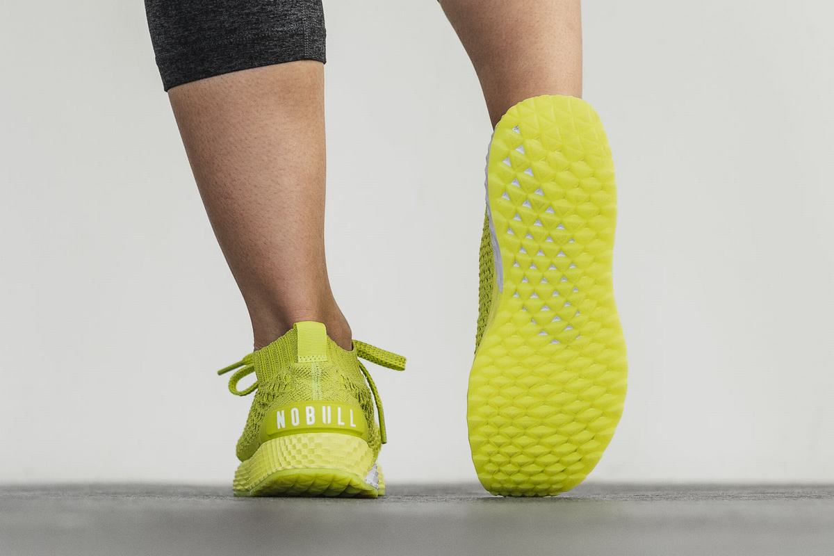 Chaussures Running Nobull Neon Knit Runner Femme Vert Clair | MA1974083