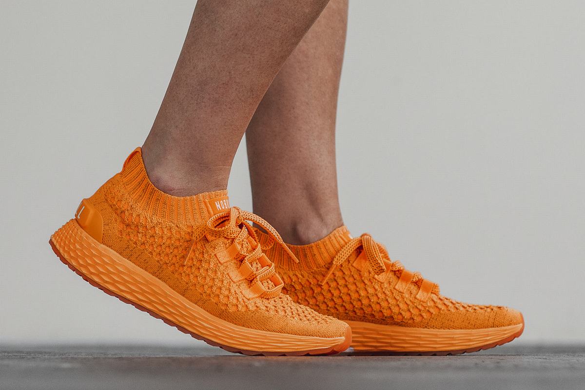 Chaussures Running Nobull Neon Knit Runner Femme Orange | MW9412063