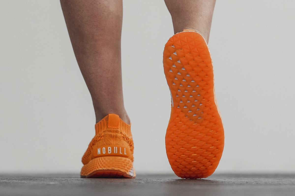 Chaussures Running Nobull Neon Knit Runner Femme Orange | MW9412063