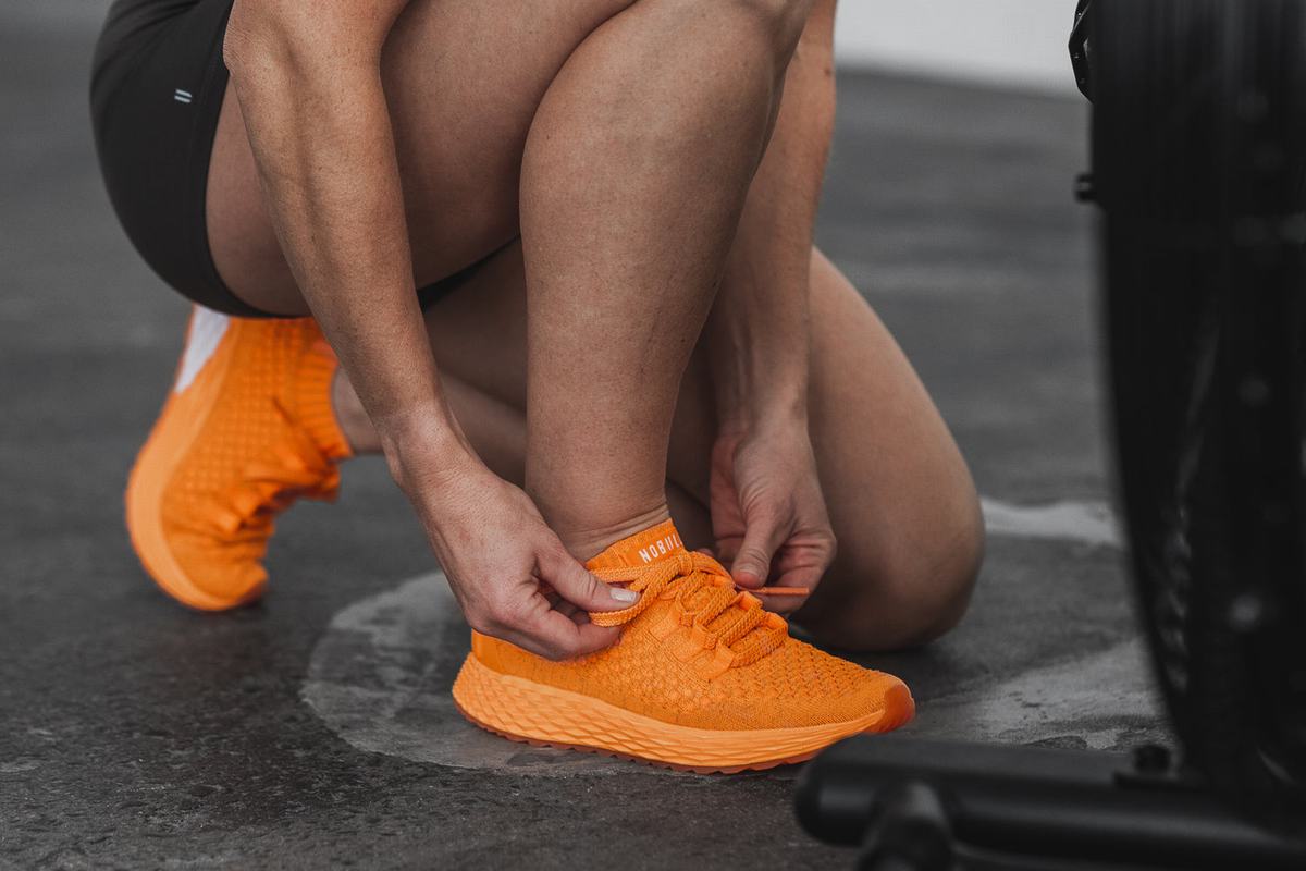 Chaussures Running Nobull Neon Knit Runner Femme Orange | MW9412063