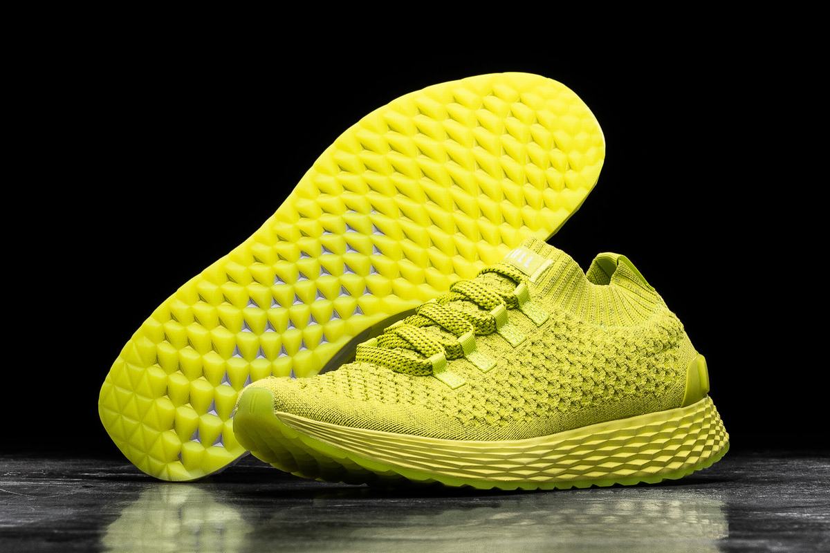 Chaussures Running Nobull Neon Knit Runner Homme Vert Clair | VQ2196374