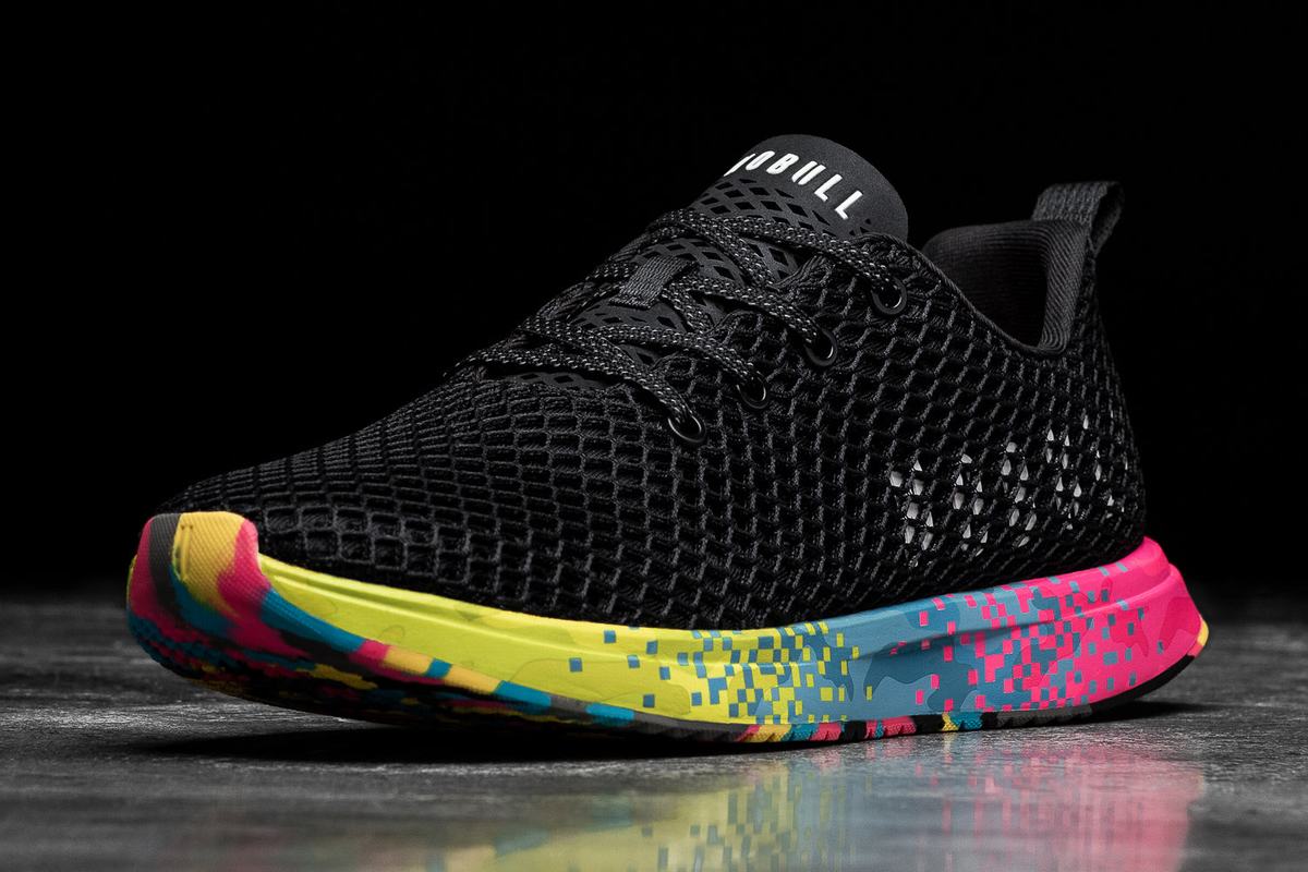 Chaussures Running Nobull Neon Mesh Runner Femme Noir | FZ4963702