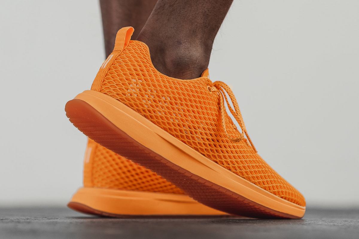 Chaussures Running Nobull Neon Mesh Runner Homme Orange | OB8960432