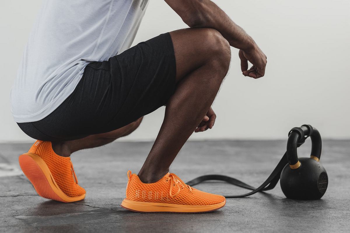 Chaussures Running Nobull Neon Mesh Runner Homme Orange | OB8960432