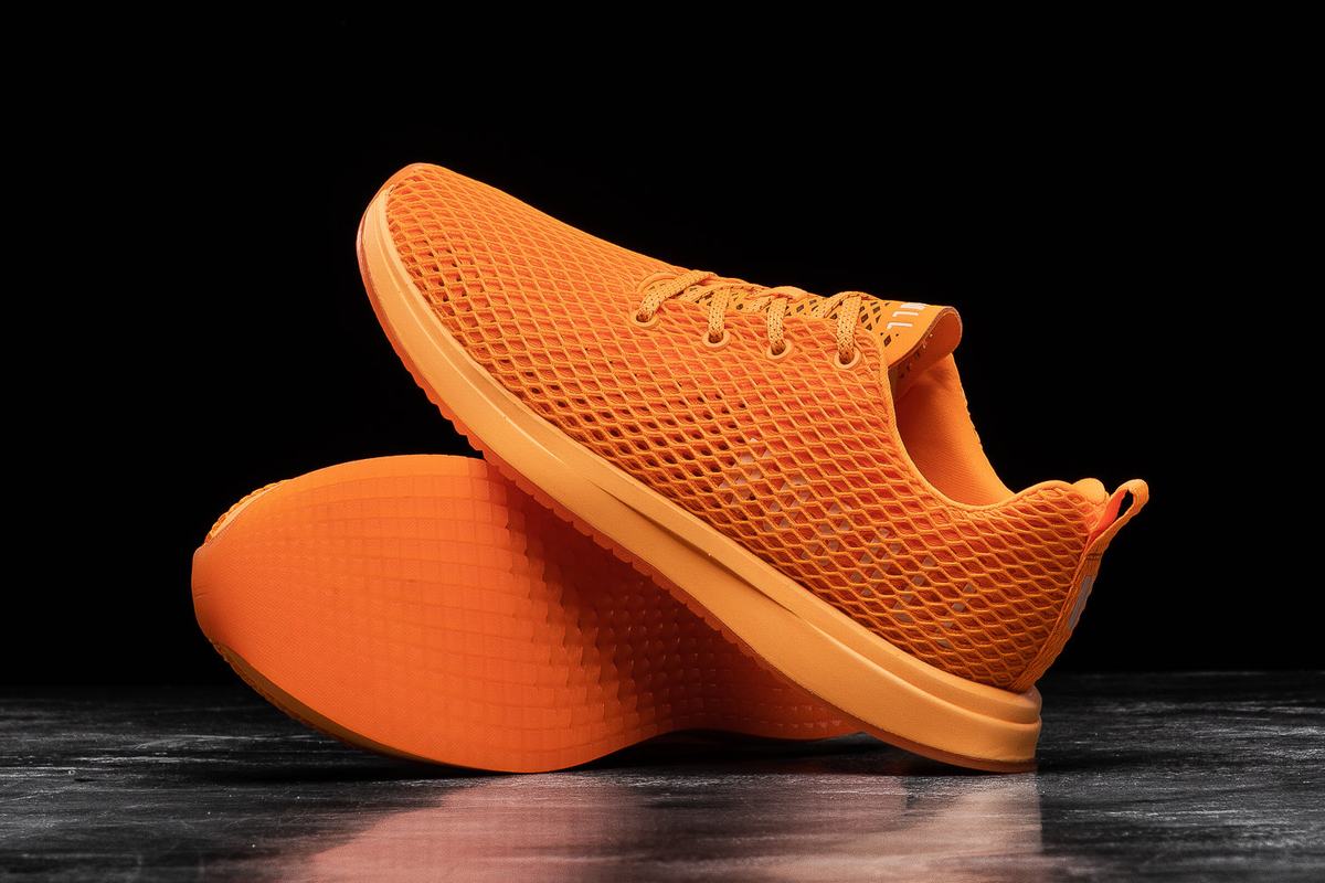 Chaussures Running Nobull Neon Mesh Runner Homme Orange | OB8960432