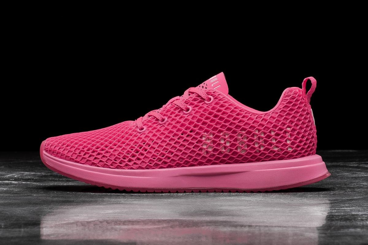 Chaussures Running Nobull Neon Mesh Runner Femme Rose | OR6284951