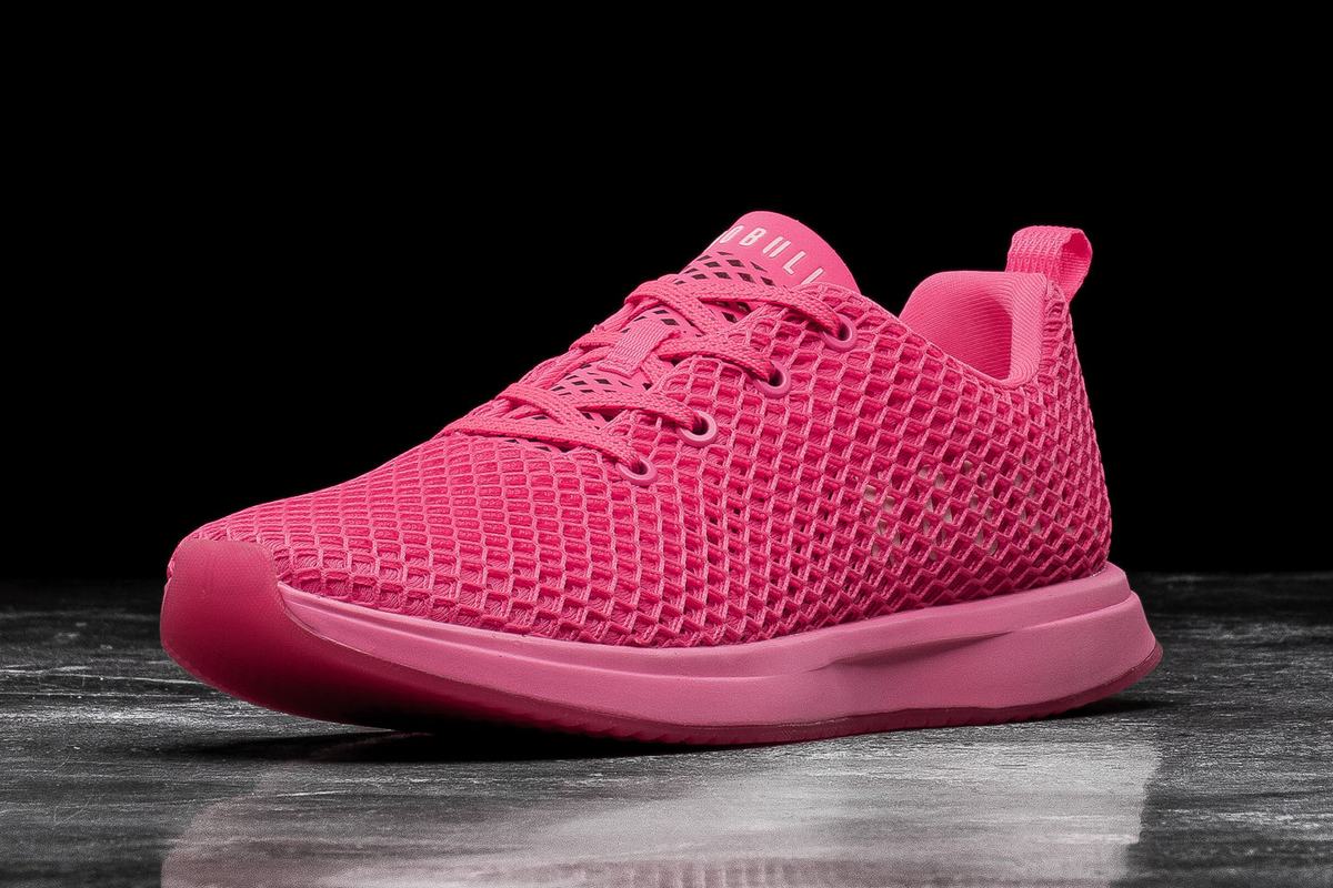 Chaussures Running Nobull Neon Mesh Runner Femme Rose | OR6284951